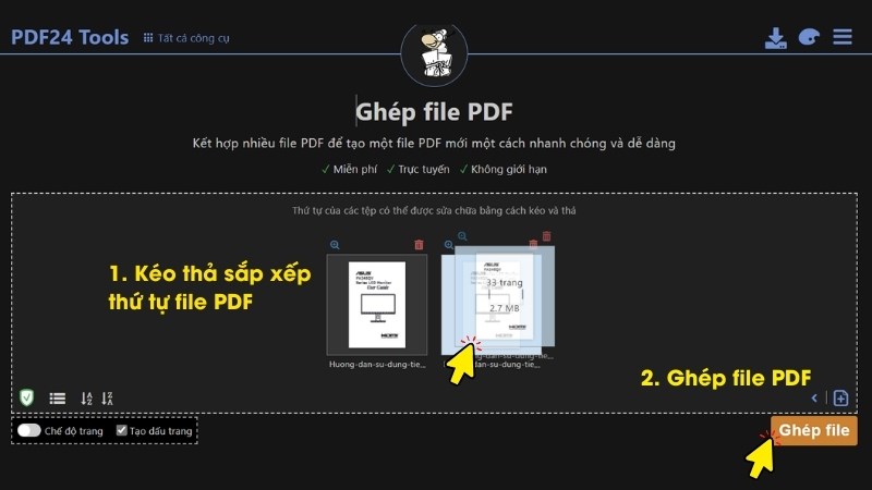 9 cách ghép file PDF, gộp file PDF online miễn phí trên máy tính