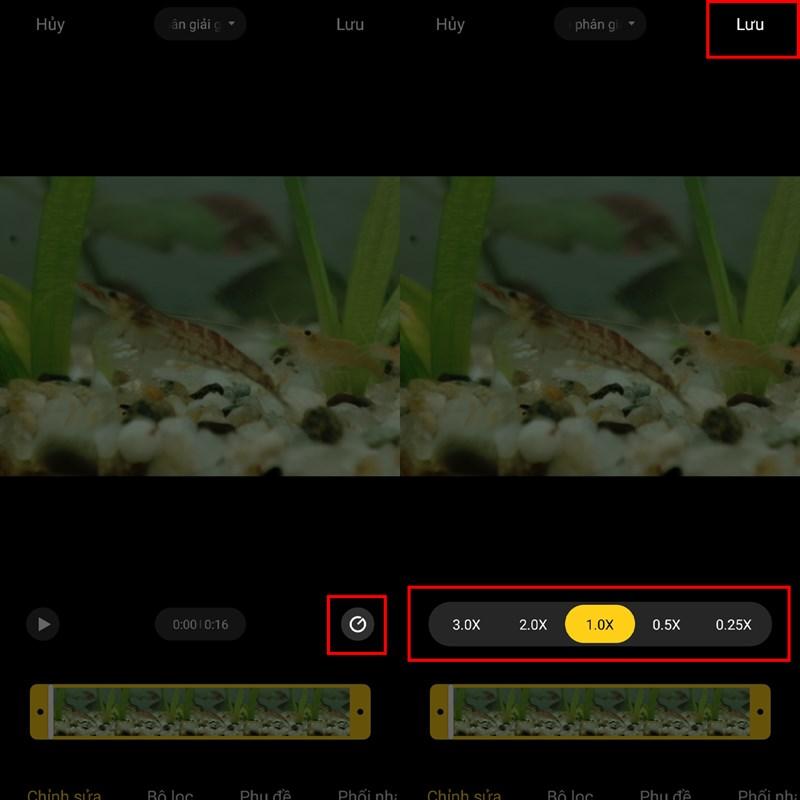 Cách chỉnh tốc độ video trên điện thoại