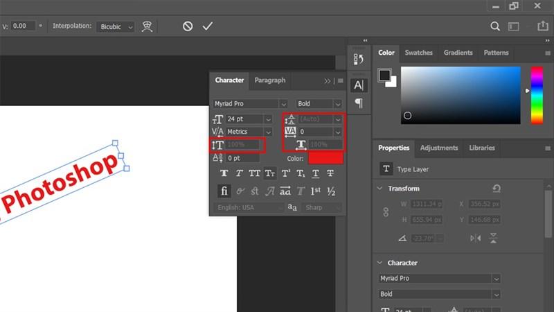 cách viết chữ trong Photoshop cực đơn giản