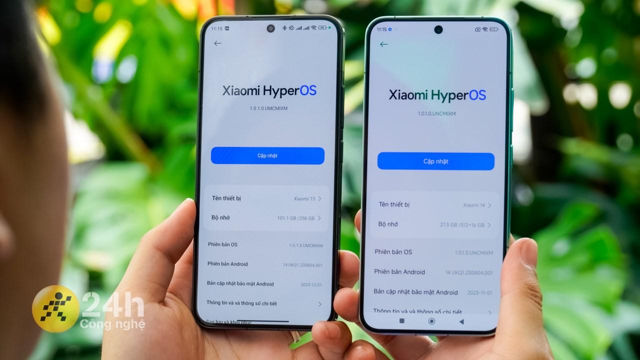 Cấu hình Xiaomi 13 (trái) và Xiaomi 14 (phải) đều rất mạnh mẽ và thuộc hàng TOP hiện nay.