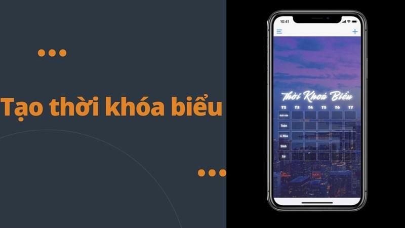 Chọn hình nền tạo thời khóa biểu