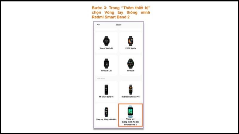 Chọn V&ograve;ng tay th&ocirc;ng minh Redmi Smart Band 2