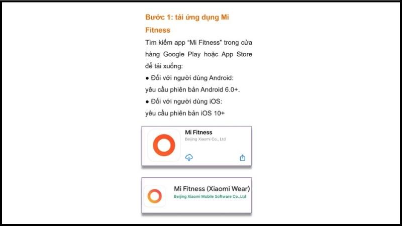 Tải ứng dụng Mi Fitnes