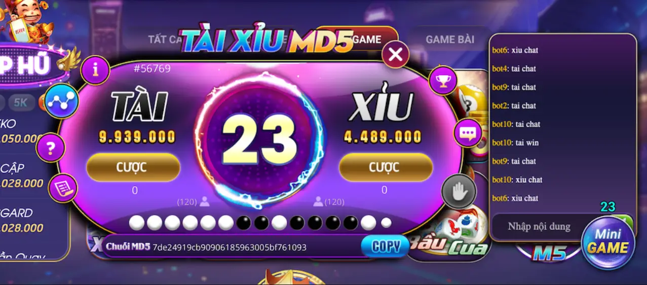 Tài xỉu MD5 789Club là gì? Các ưu điểm vượt trội của game Tài xỉu