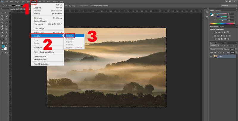 Hướng Dẫn Bo Góc Vùng Chọn Trong Photoshop Cực Kỳ Đơn Giản