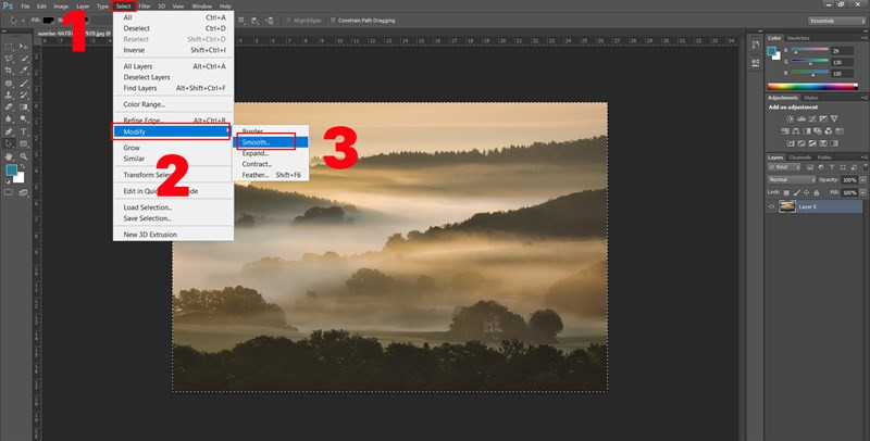 Hướng Dẫn Bo Góc Vùng Chọn Trong Photoshop Cực Kỳ Đơn Giản