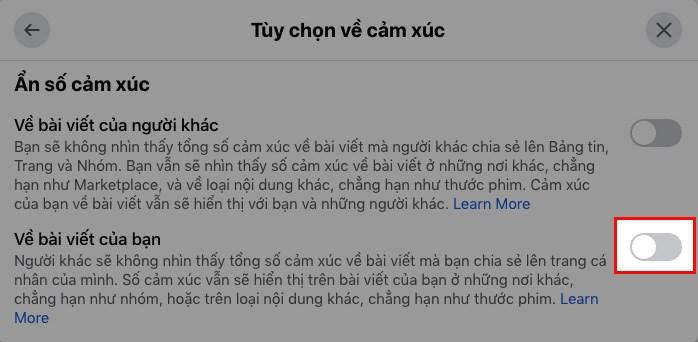 alt: Ẩn lượt thích trên bài viết