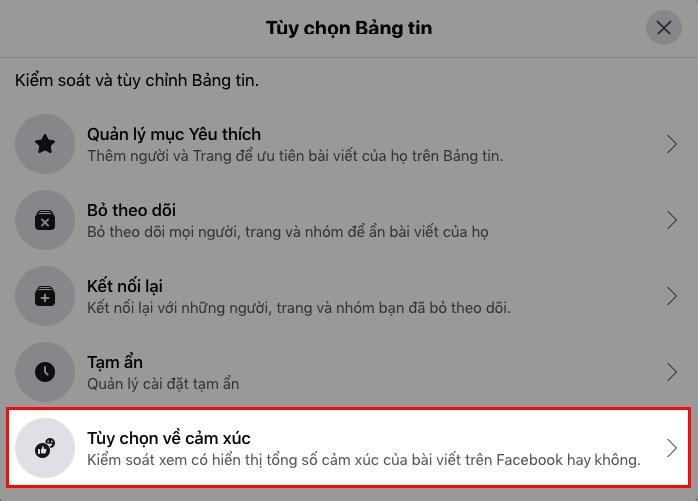 alt: Chọn tùy chọn cảm xúc