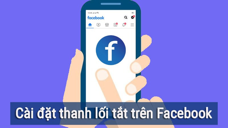 Alt: Giao diện thanh lối tắt trên Facebook