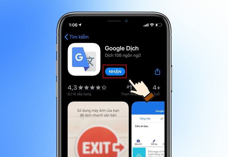 alt text: Cài đặt ứng dụng Google Dịch trên điện thoại