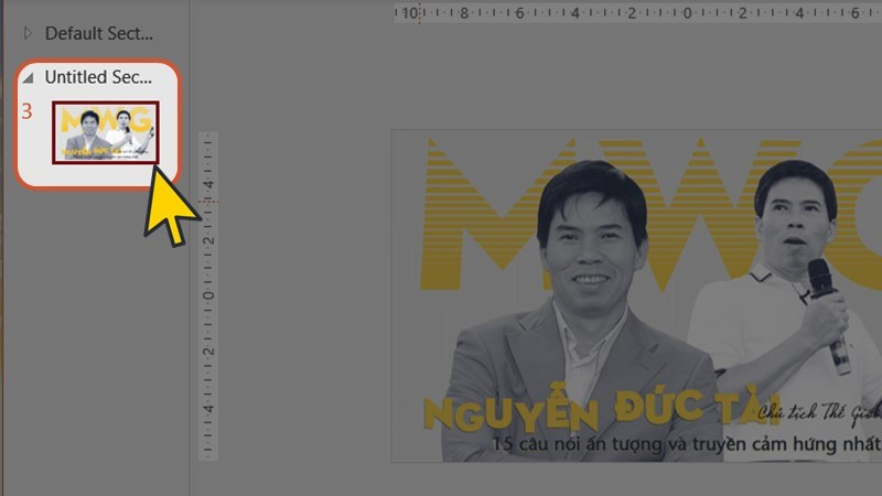 alt text: Chọn slide PowerPoint muốn chuyển đổi