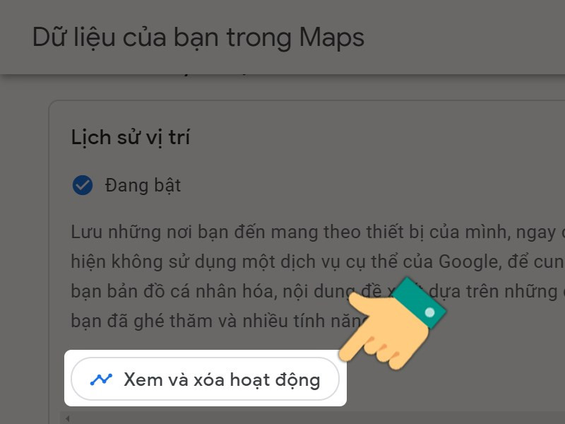 alt text: Giao diện lịch sử vị trí trên Google Maps