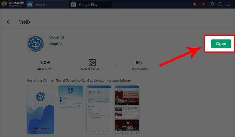alt text: Mở ứng dụng VssID