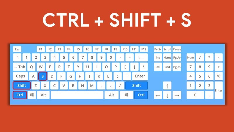 alt text: Nhấn tổ hợp phím Ctrl + Shift + S