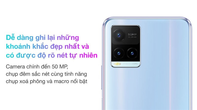 alt: Vivo Y21s 4GB với cụm 3 camera sau