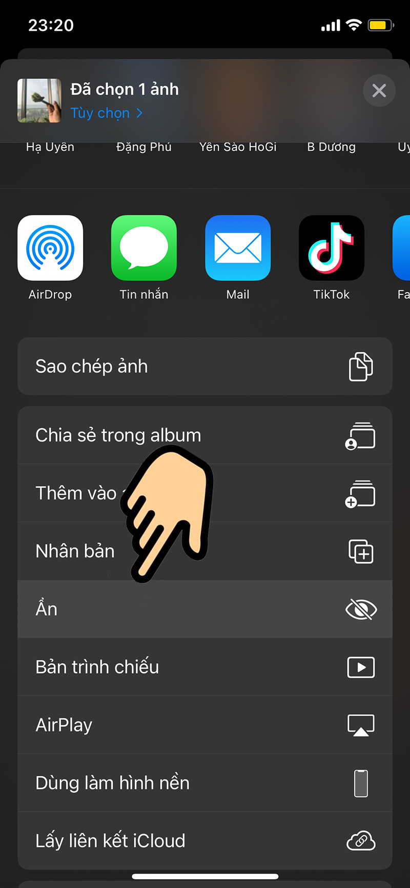 Ẩn ảnh trên iPhone