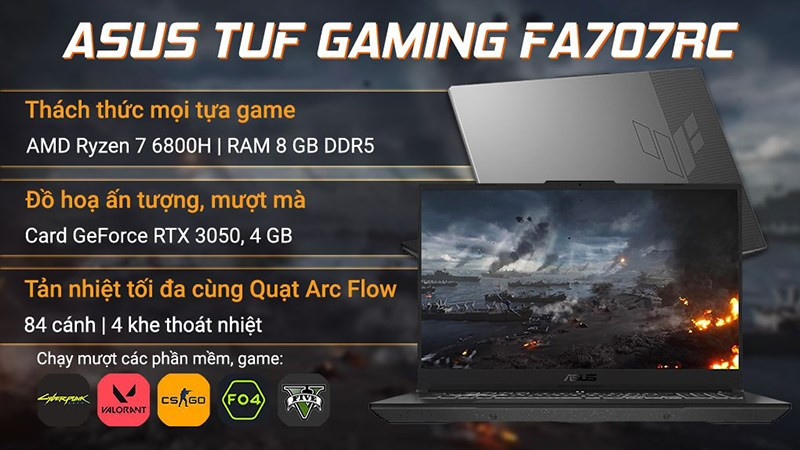 Asus TUF Gaming FA707RC R7 6800H