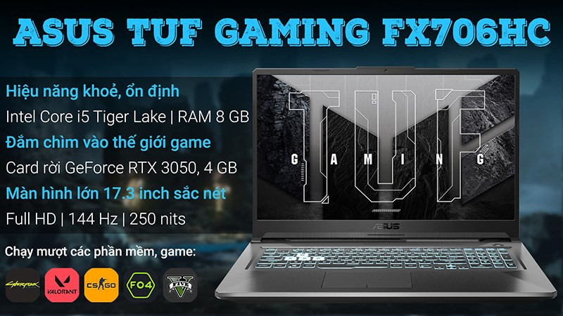 Asus TUF Gaming FX706HC i5 11400H