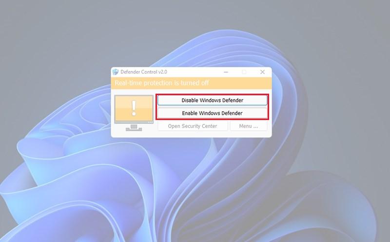 Tải Defender Control 2.0: Vô hiệu hóa Windows Defender đơn giản và nhanh chóng