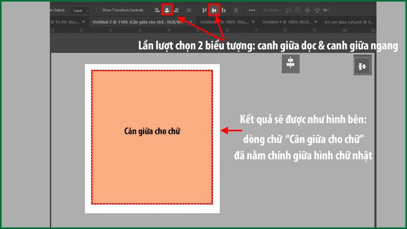 Mẹo Căn Giữa Và Canh Lề Trong Photoshop Cực Chuẩn