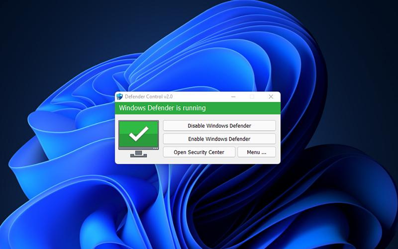 Tải Defender Control 2.0: Vô hiệu hóa Windows Defender đơn giản và nhanh chóng