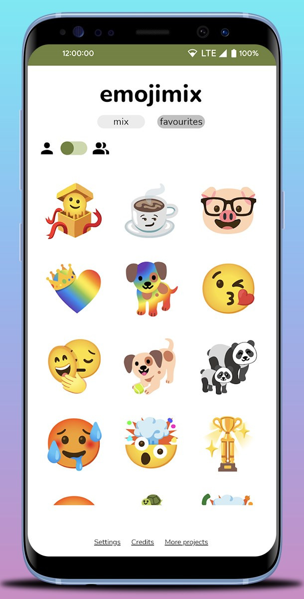 Bộ sưu tập emoji cá nhân trên Emojimix