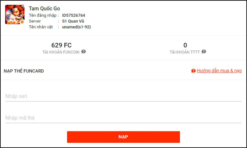 Thẻ Funcard: Hướng dẫn nạp game Funtap đơn giản và nhanh chóng