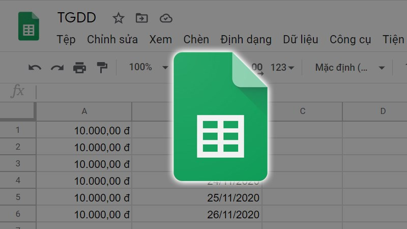 Cách chỉnh định dạng ngày tháng, tiền tệ trong Google Sheets