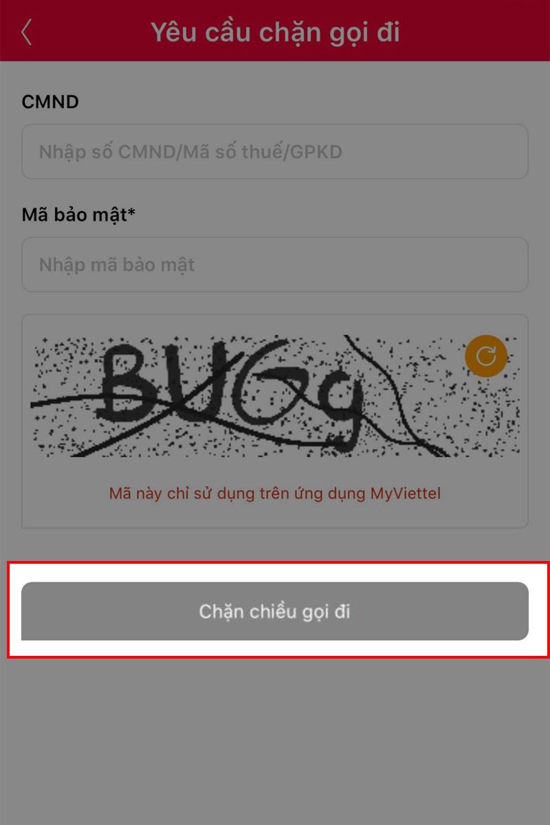 Cách khóa sim thông qua ứng dụng My Viettel bước 5