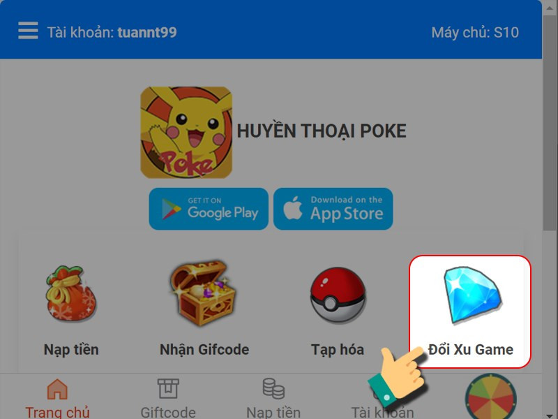 Hướng Dẫn Nạp Thẻ Huyền Thoại Poke Nhanh Chóng và An Toàn