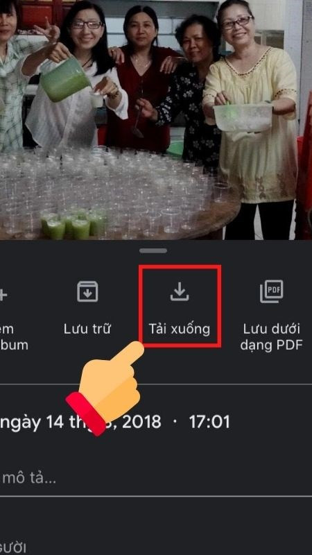 Cách tải một hay nhiều ảnh từ Google Photo về điện thoại