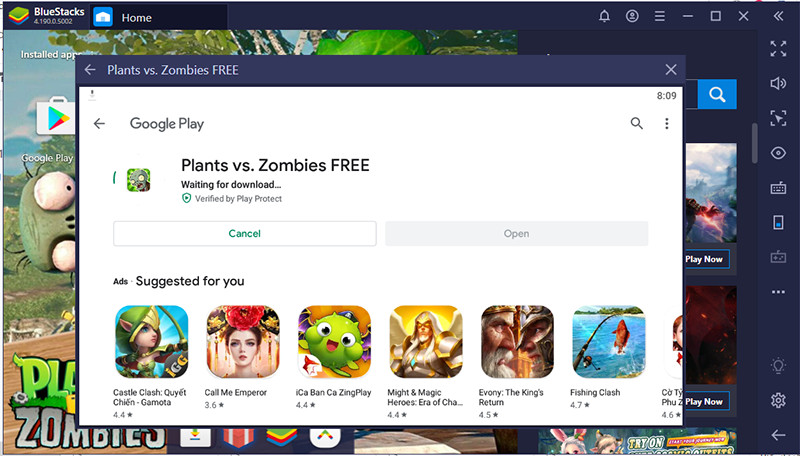 Cài đặt Plants vs Zombies