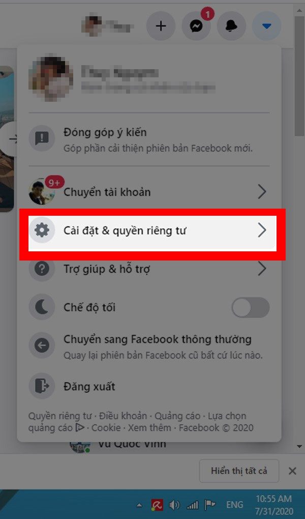 Cài đặt & quyền riêng tư