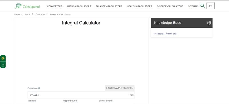 calculatored.com - Giải nguyên hàm trực tuyến