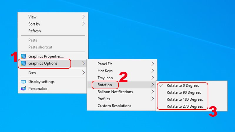 C&aacute;ch xoay m&agrave;n h&igrave;nh Win 10 bằng Graphics Options