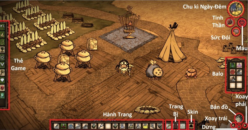 Chỉ số cơ bản trong Don't Starve Together