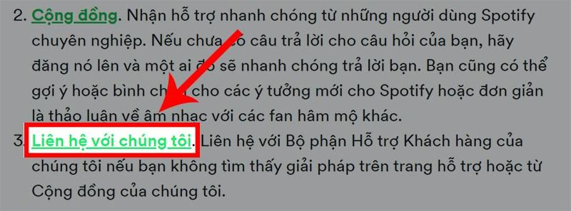 Chọn Liên hệ với chúng tôi