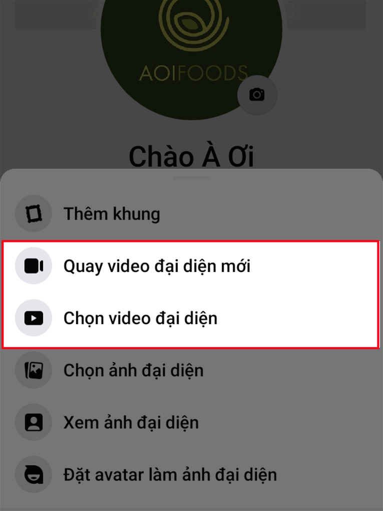 Chọn quay video hoặc chọn video có sẵn