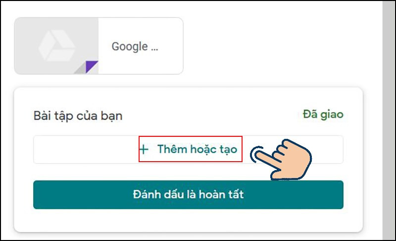 chọn v&agrave;o Th&ecirc;m hoặc tạo.