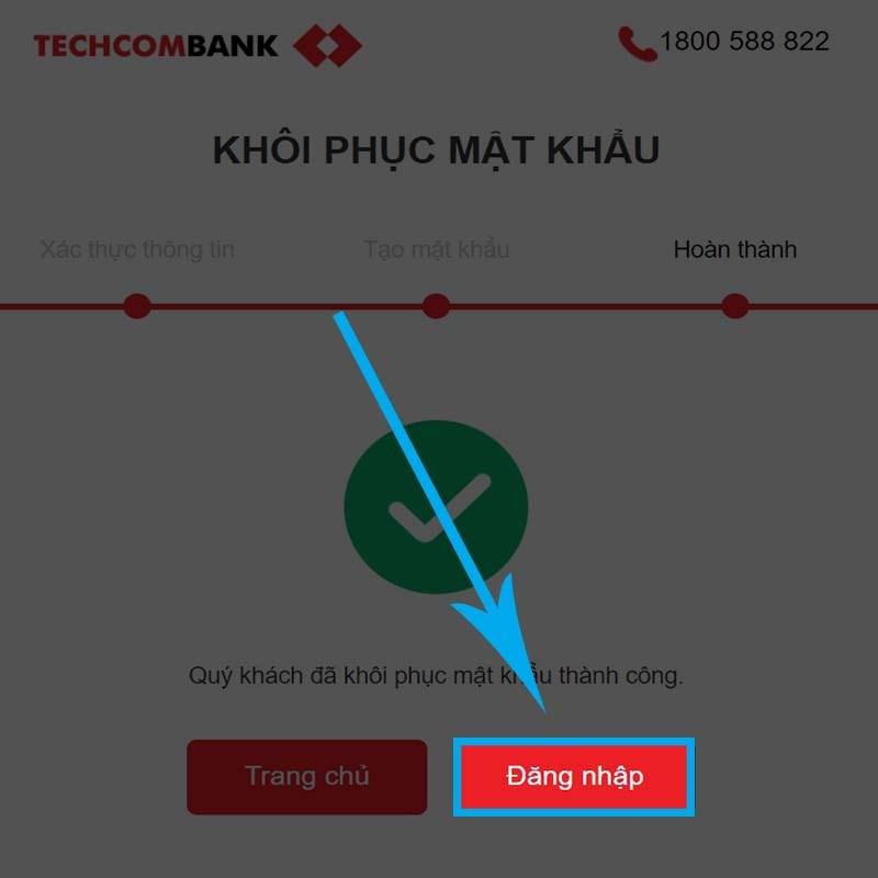 Đăng nhập tài khoản để tiếp tục đổi mật khẩu