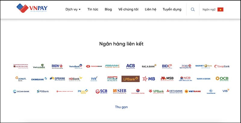 Danh sách các ngân hàng liên kết với ví VNPay