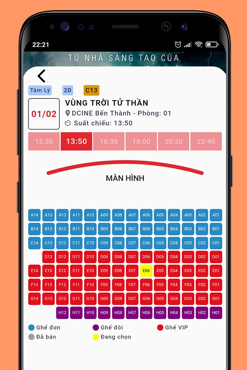 Đặt vé xem phim trên Dcine Cinemas