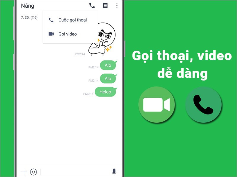 Dễ dàng gọi điện và video call