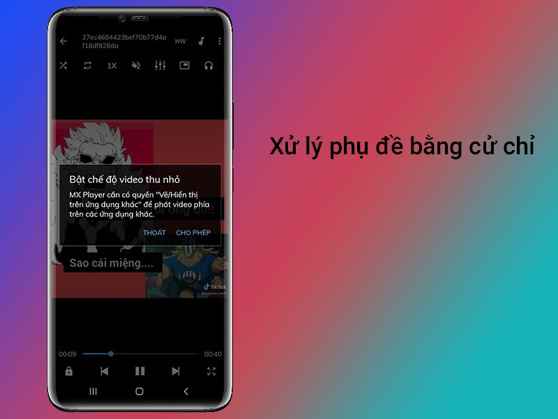 Điều khiển phụ đề MX Player