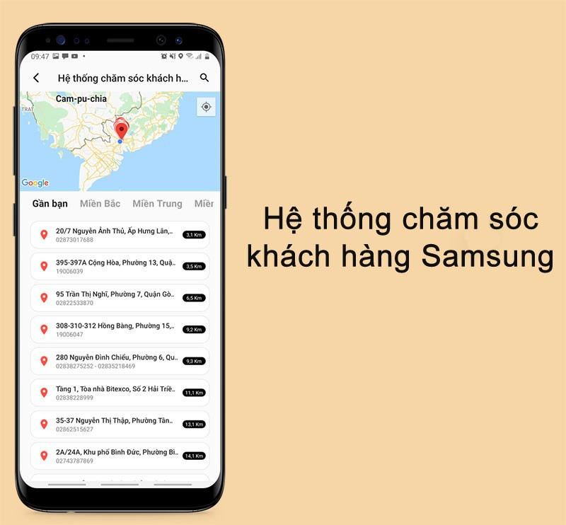 Hệ thống chăm sóc khách hàng Samsung