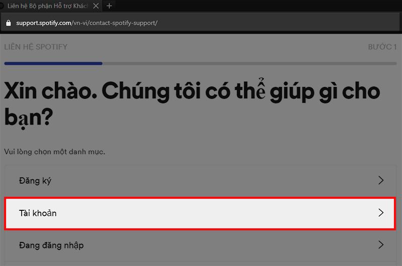 Hỗ trợ khách hàng Spotify