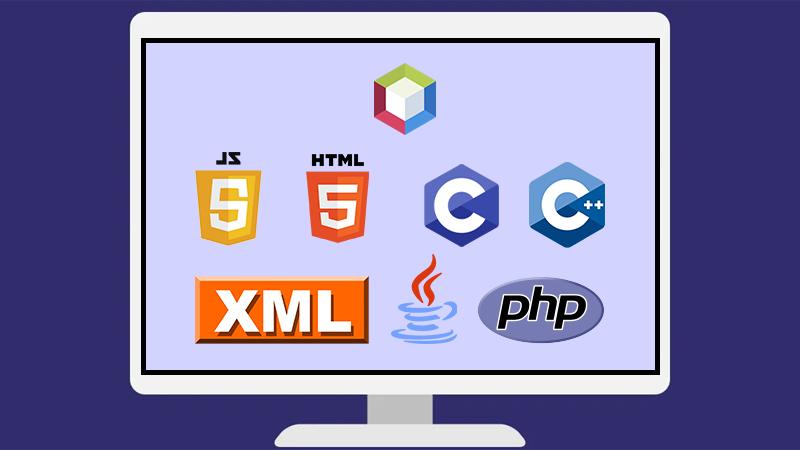 Hỗ trợ nhiều loại ngôn ngữ lập trình PHP, C, C++, HTML5, JavaScript...