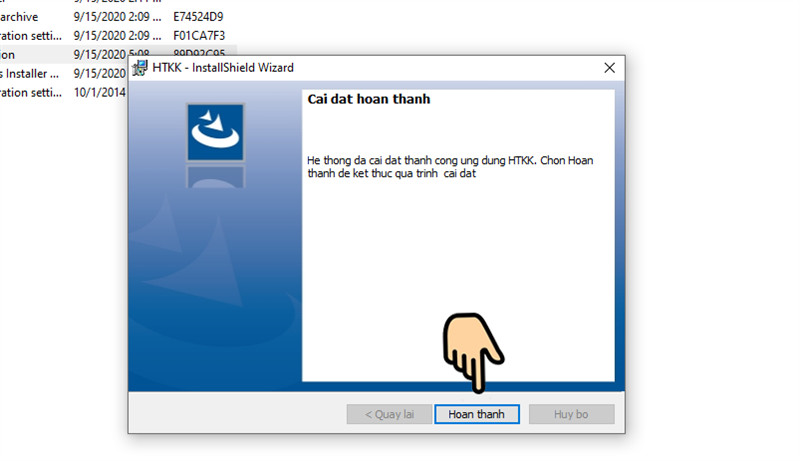 Hoàn thành cài đặt HTKK