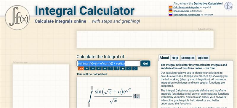 integral-calculator.com - Website tính nguyên hàm trực tuyến