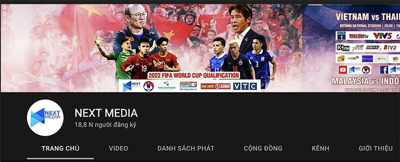 Kênh Youtube của Next Media